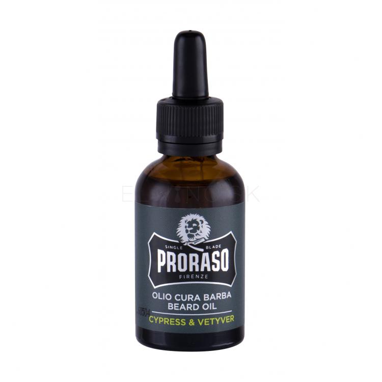 PRORASO Cypress &amp; Vetyver Beard Oil Olej na fúzy pre mužov 30 ml