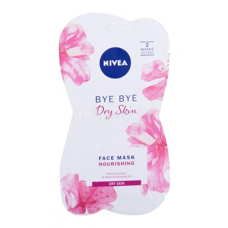 Nivea Bye Bye Dry Skin Pleťová maska pre ženy 15 ml