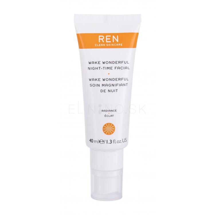 REN Clean Skincare Radiance Wake Wonderful Night-Time Facial Nočný pleťový krém pre ženy 40 ml