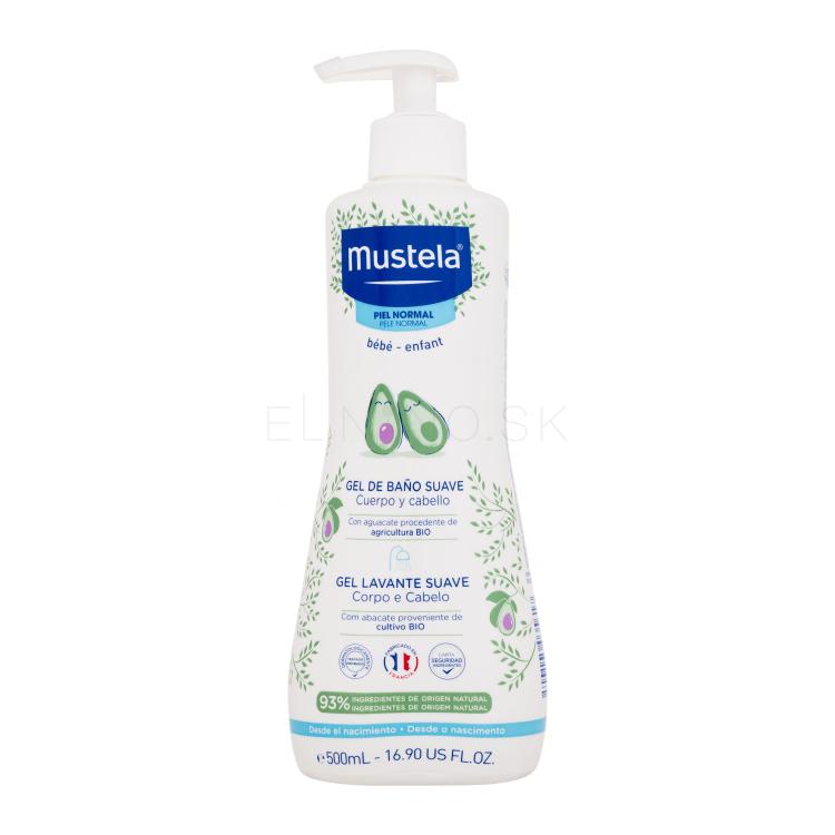 Mustela Bébé Gentle Cleansing Gel Hair and Body Sprchovací gél pre deti 500 ml
