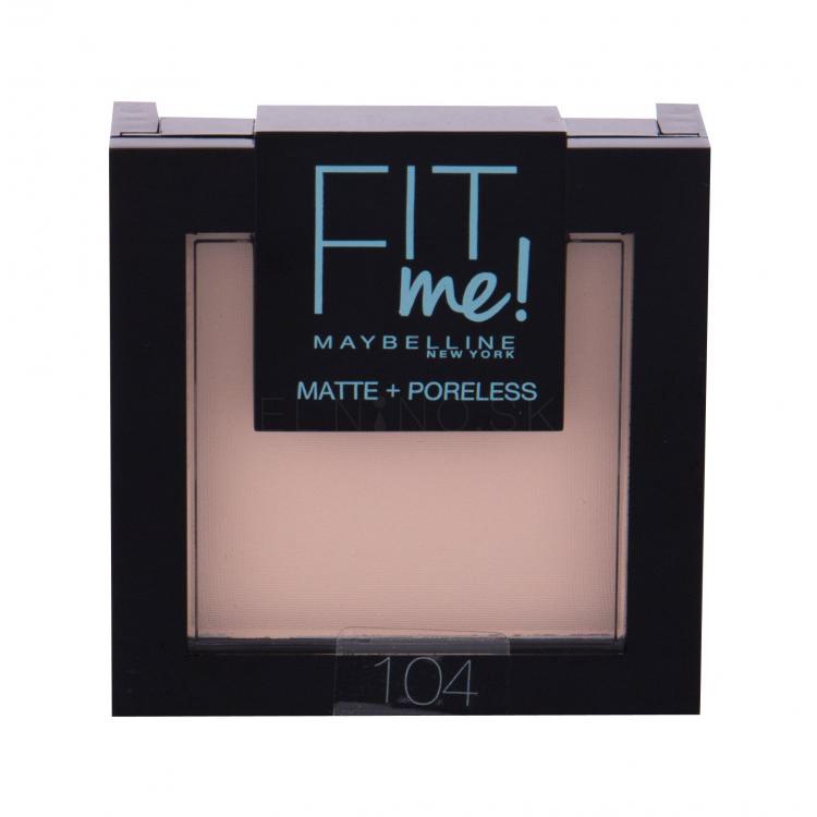 Maybelline Fit Me! Matte + Poreless Púder pre ženy 9 g Odtieň 104 Soft Ivory