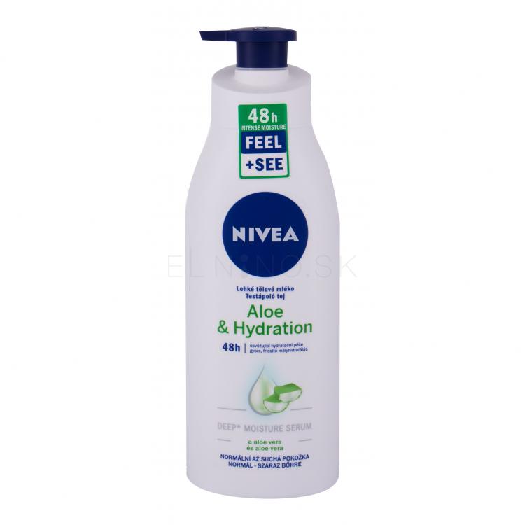 Nivea Aloe &amp; Hydration 48h Telové mlieko pre ženy 400 ml