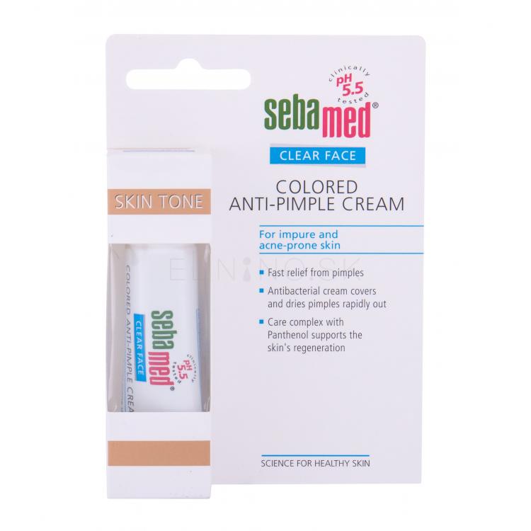 SebaMed Clear Face Colored Anti-Pimple Cream Lokálna starostlivosť pre ženy 10 ml