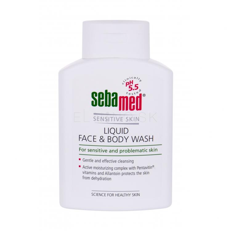 SebaMed Sensitive Skin Face &amp; Body Wash Tekuté mydlo pre ženy 200 ml