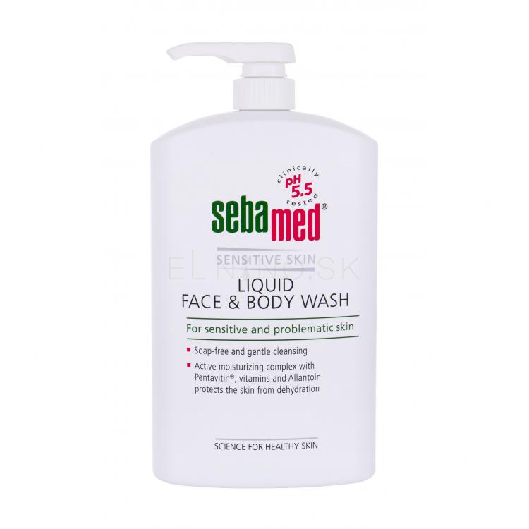 SebaMed Sensitive Skin Face &amp; Body Wash Tekuté mydlo pre ženy 1000 ml