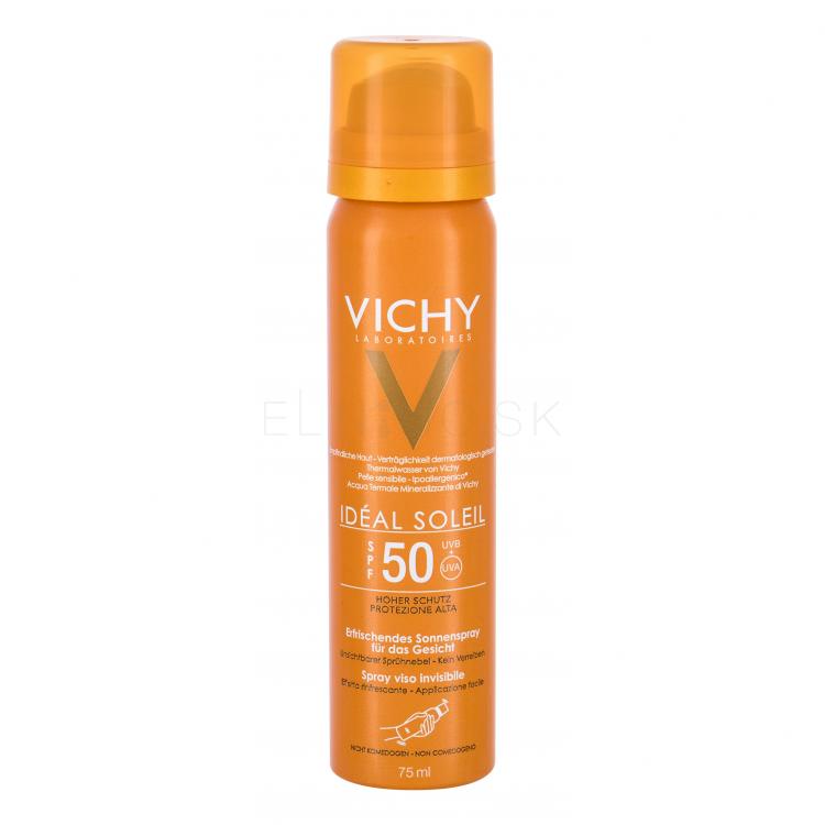 Vichy Idéal Soleil Invisible Hydrating Face Mist SPF50 Opaľovací prípravok na tvár pre ženy 75 ml
