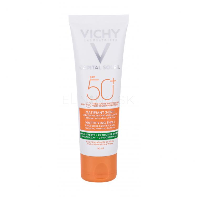 Vichy Capital Soleil Mattifying 3-in-1 SPF50+ Opaľovací prípravok na tvár pre ženy 50 ml