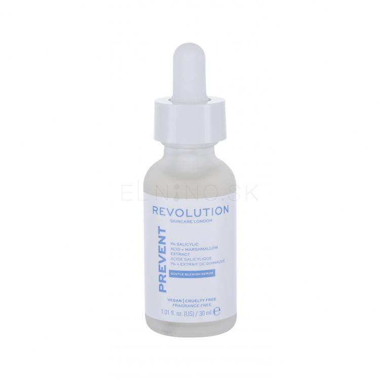 Revolution Skincare Prevent Gentle Blemish Serum 1% Salicylic Acid + Marshmallow Extract Pleťové sérum pre ženy 30 ml