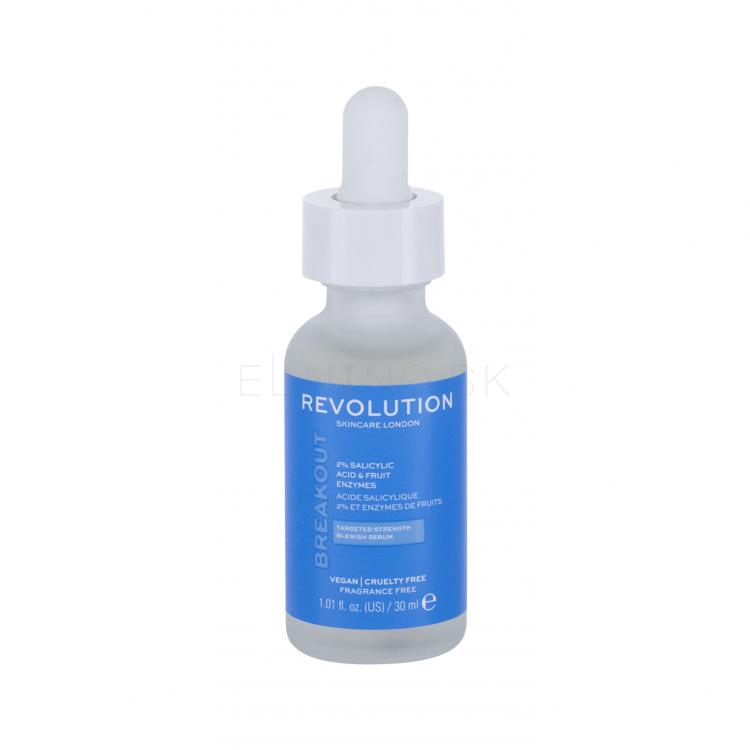 Revolution Skincare Breakout Strength Serum 2% Salicylic Acid &amp; Fruit Enzyme Pleťové sérum pre ženy 30 ml