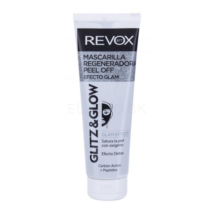 Revox Glitz &amp; Glow Black Regenerating Pleťová maska pre ženy 80 ml