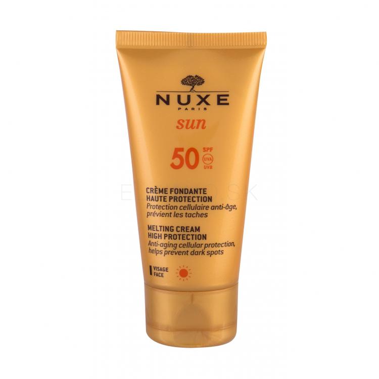 NUXE Sun Melting Cream SPF50 Opaľovací prípravok na tvár 50 ml poškodená krabička
