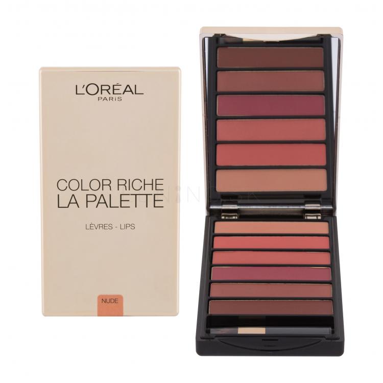 L&#039;Oréal Paris Color Riche La Palette Rúž pre ženy 6 g Odtieň Nude
