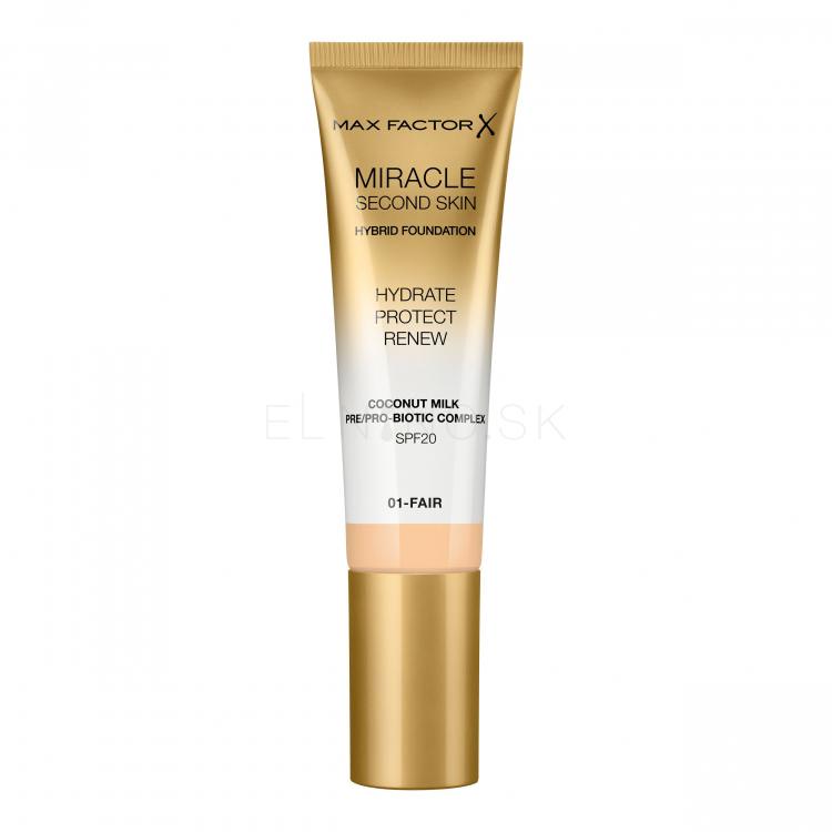 Max Factor Miracle Second Skin SPF20 Make-up pre ženy 30 ml Odtieň 01 Fair