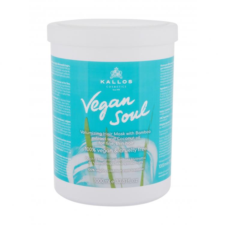 Kallos Cosmetics Vegan Soul Volumizing Maska na vlasy pre ženy 1000 ml