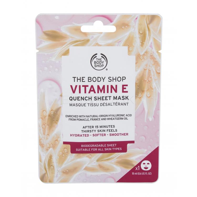 The Body Shop Vitamin E Quench Sheet Mask Pleťová maska pre ženy 18 ml