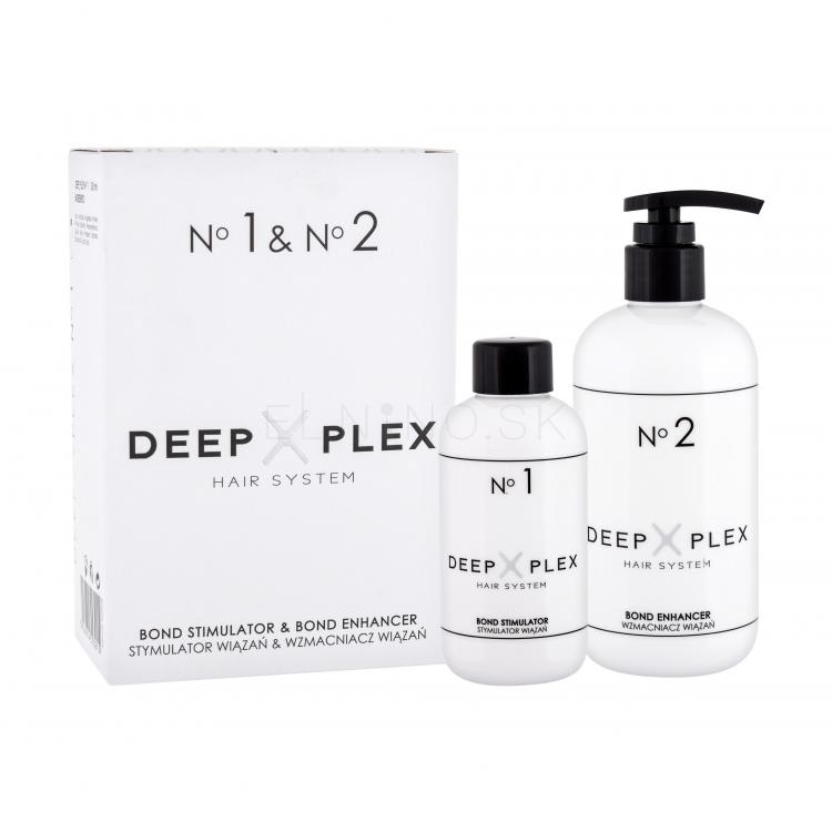 Stapiz Deep_Plex No. 1 &amp; No. 2 Darčeková kazeta stimulátor Deep Plex Bond Stimulator No. 1 150 ml + posilňovač vlasov Deep Plex Bond Enhancer No. 2 290 ml