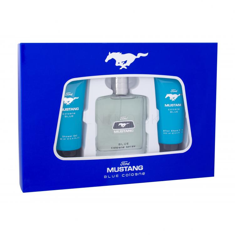 Ford Mustang Mustang Blue Darčeková kazeta toaletná voda 100 ml + sprchovací gél 100 ml + balzam po holení 100 ml poškodená krabička