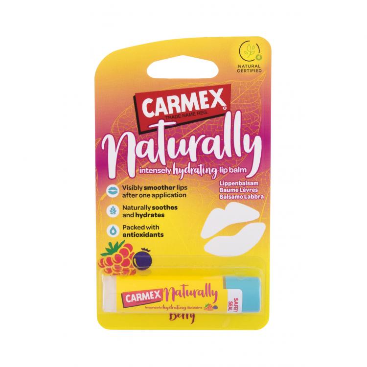 Carmex Naturally Berry Balzam na pery pre ženy 4,25 g