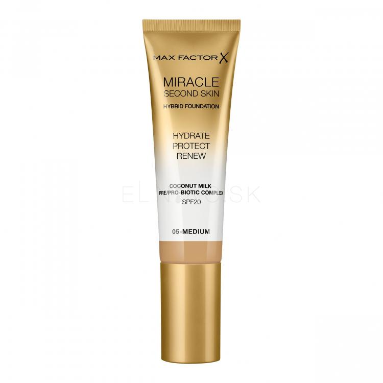 Max Factor Miracle Second Skin SPF20 Make-up pre ženy 30 ml Odtieň 05 Medium