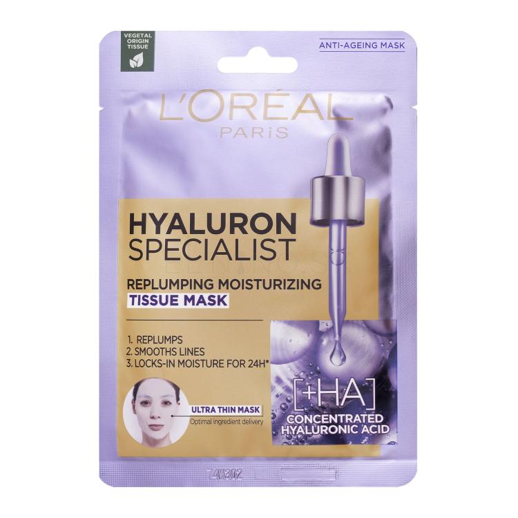 L&#039;Oréal Paris Hyaluron Specialist Replumping Moisturizing Pleťová maska pre ženy 1 ks
