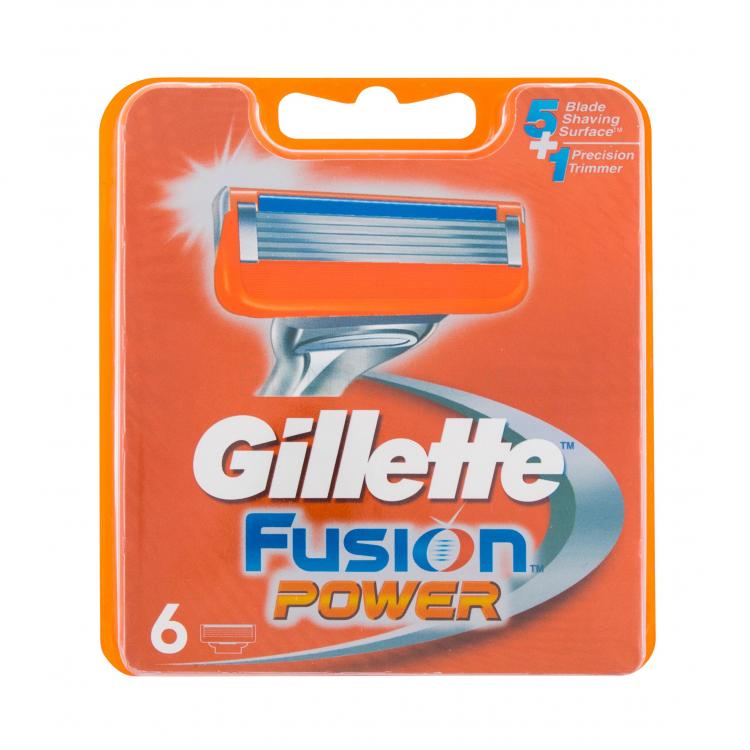 Gillette Fusion Power Náhradné ostrie pre mužov 6 ks