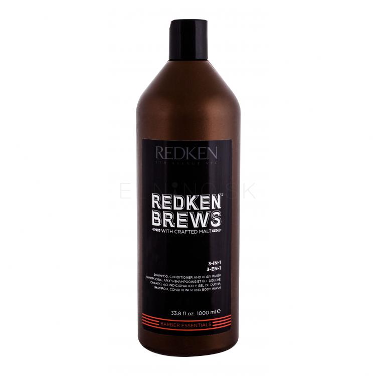Redken Brews 3-In-1 Šampón pre mužov 1000 ml