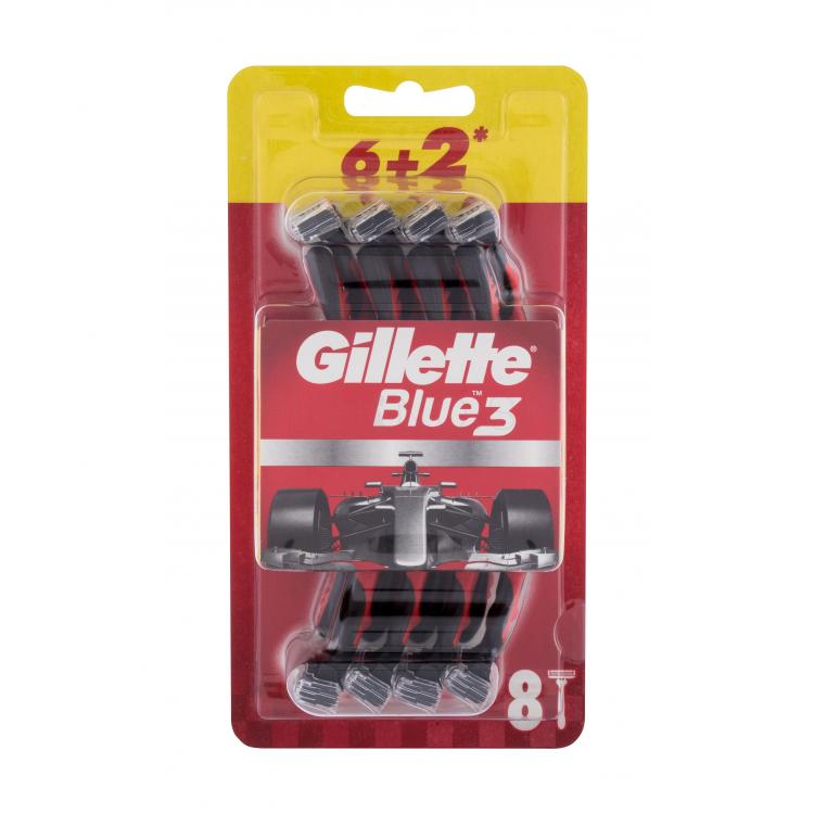 Gillette Blue3 Red Holiaci strojček pre mužov 8 ks
