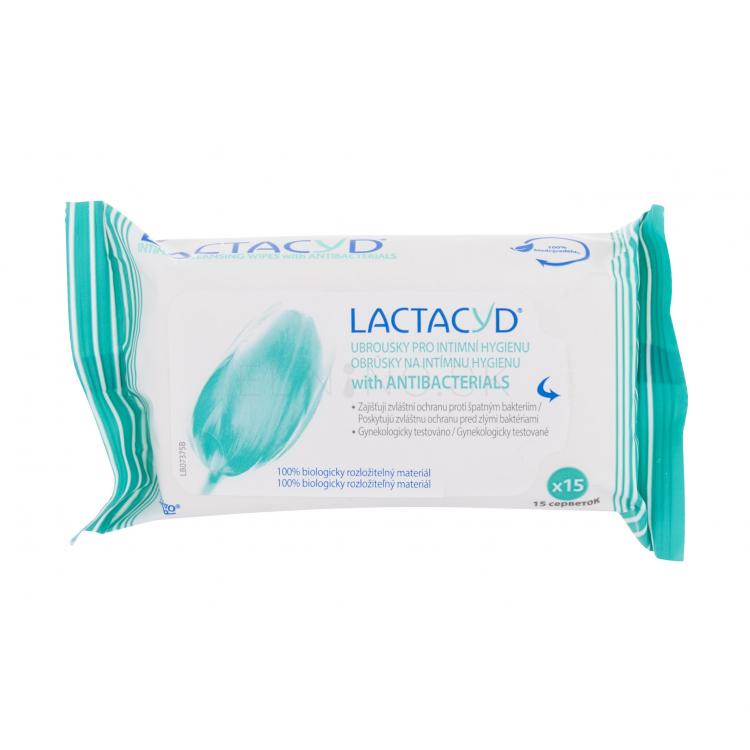Lactacyd Pharma Antibacterial Cleansing Wipes Intímna hygiena pre ženy 15 ks