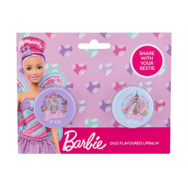 Barbie Barbie Duo Darčeková kazeta balzam na pery Barbie + balzam na pery Unicorn