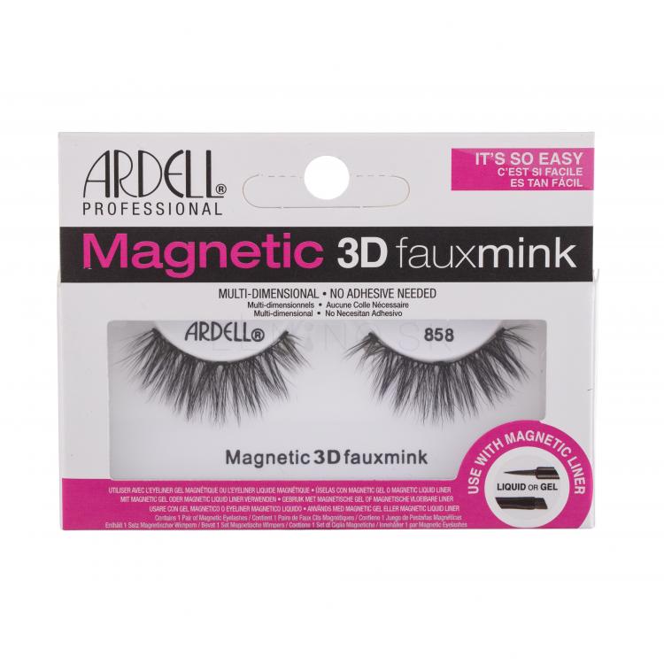 Ardell Magnetic 3D Faux Mink 858 Umelé mihalnice pre ženy 1 ks Odtieň Black