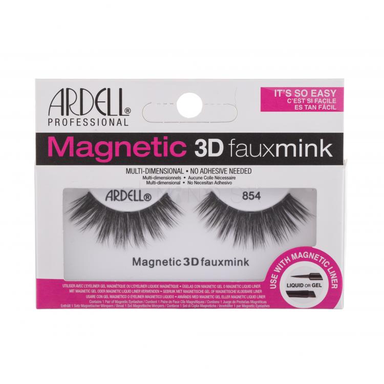 Ardell Magnetic 3D Faux Mink 854 Umelé mihalnice pre ženy 1 ks Odtieň Black