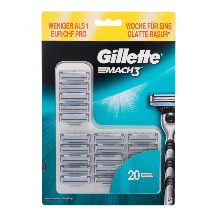 Gillette Mach3 Náhradné ostrie pre mužov 20 ks