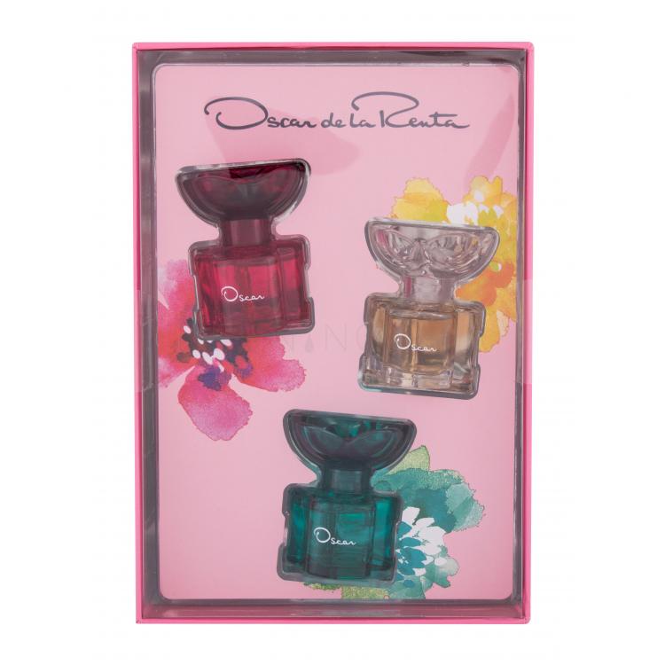 Oscar de la Renta Mini Set Darčeková kazeta parfumovaná voda Esprit D´Oscar 7,5 ml + toaletná voda Jasmine 7,5 ml + toaletná voda Rose 7,5 ml