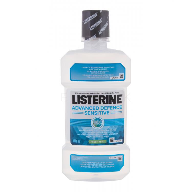 Listerine Advanced Defence Sensitive Fresh Mint Mouthwash Ústna voda 500 ml
