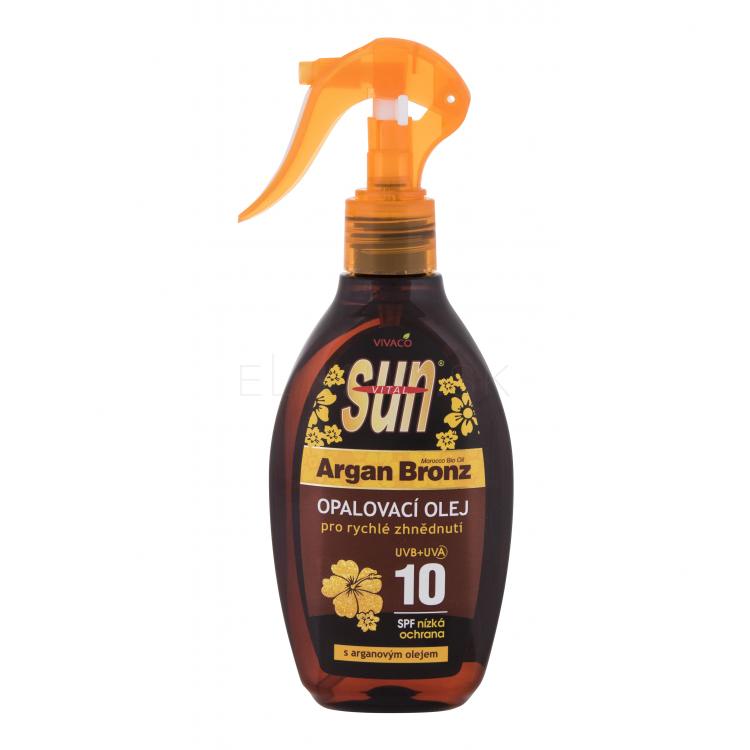 Vivaco Sun Argan Bronz Suntan Oil SPF10 Opaľovací prípravok na telo 200 ml