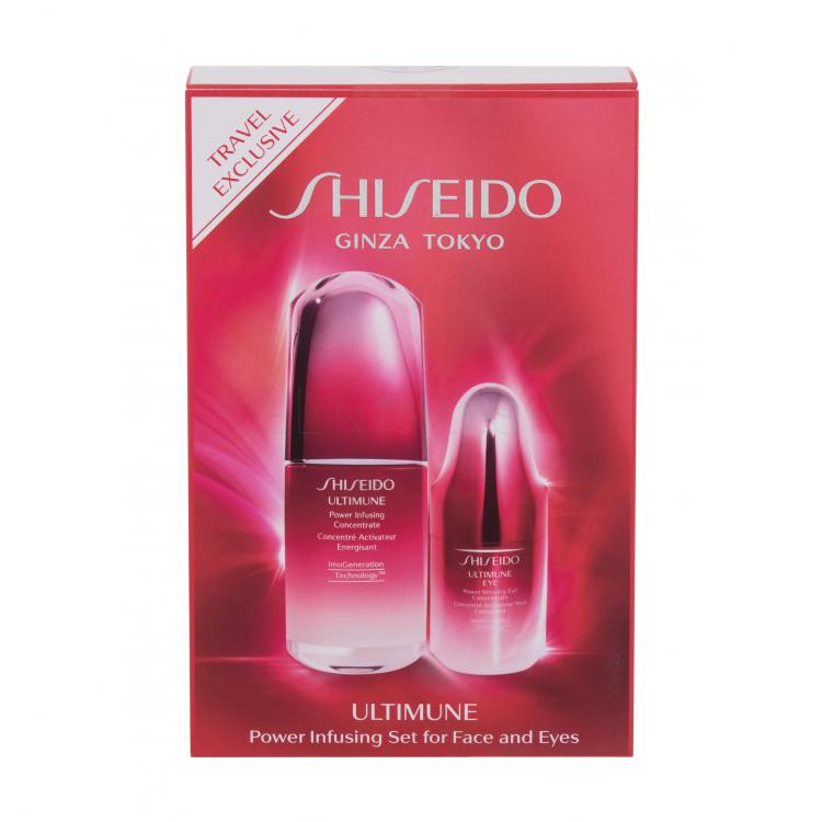 Shiseido Ultimune Power Infusing Set for Face and Eyes Darčeková kazeta pleťové sérum Ultimune Power Infusing Concentrate 50 ml + očné sérum Ultimune Power Infusing Eye Concentrate 15 ml