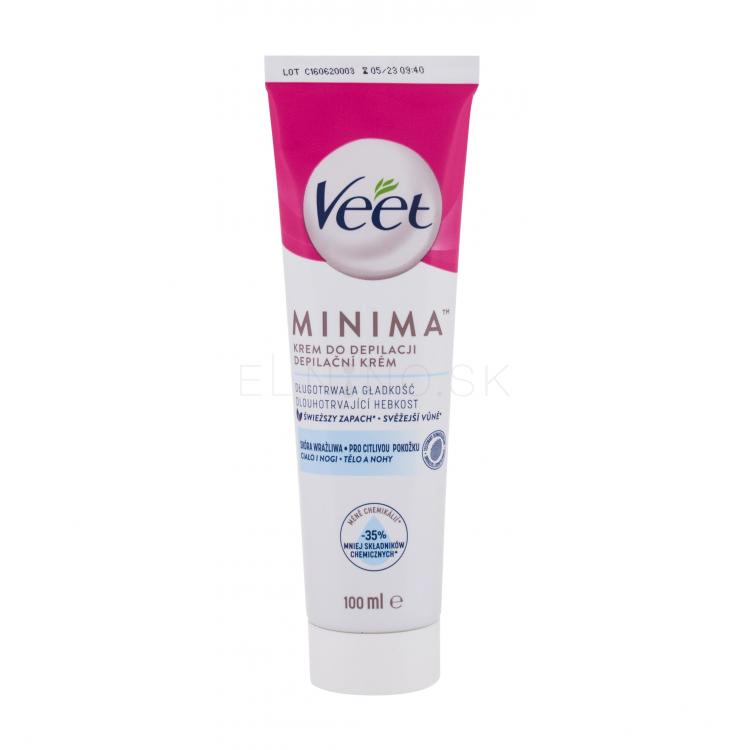 Veet Minima™ Hair Removal Cream Sensitive Skin Depilačný prípravok pre ženy 100 ml