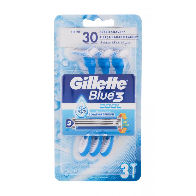 Gillette Blue3 Cool Holiaci strojček pre mužov 3 ks