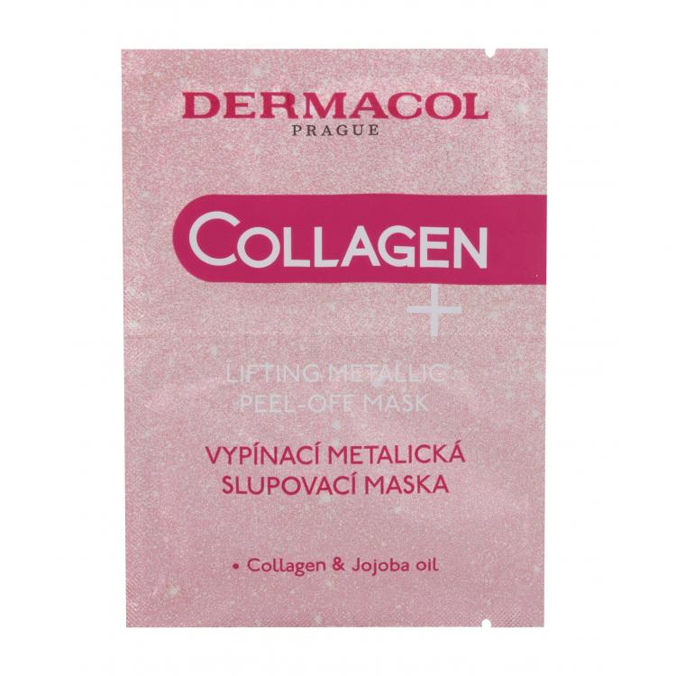 Dermacol Collagen+ Lifting Metallic Peel-Off Pleťová maska pre ženy 15 ml