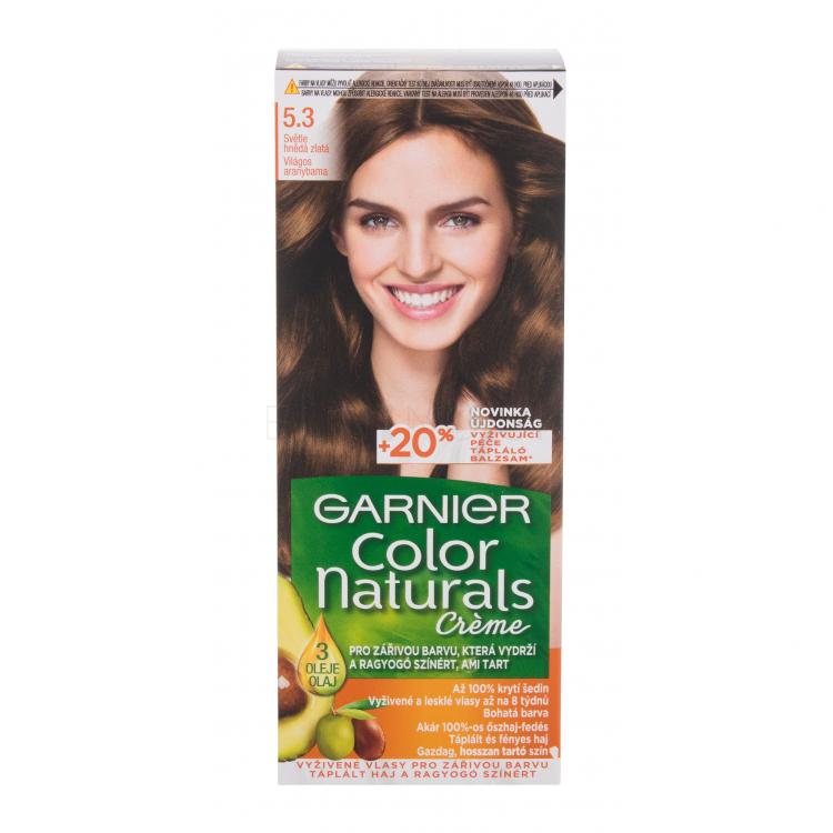 Garnier Color Naturals Créme Farba na vlasy pre ženy 40 ml Odtieň 5,3 Natural Light Golden Brown