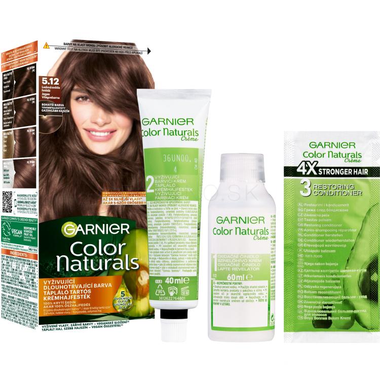 Garnier Color Naturals Créme Farba na vlasy pre ženy 40 ml Odtieň 5,12 Icy Light Brown