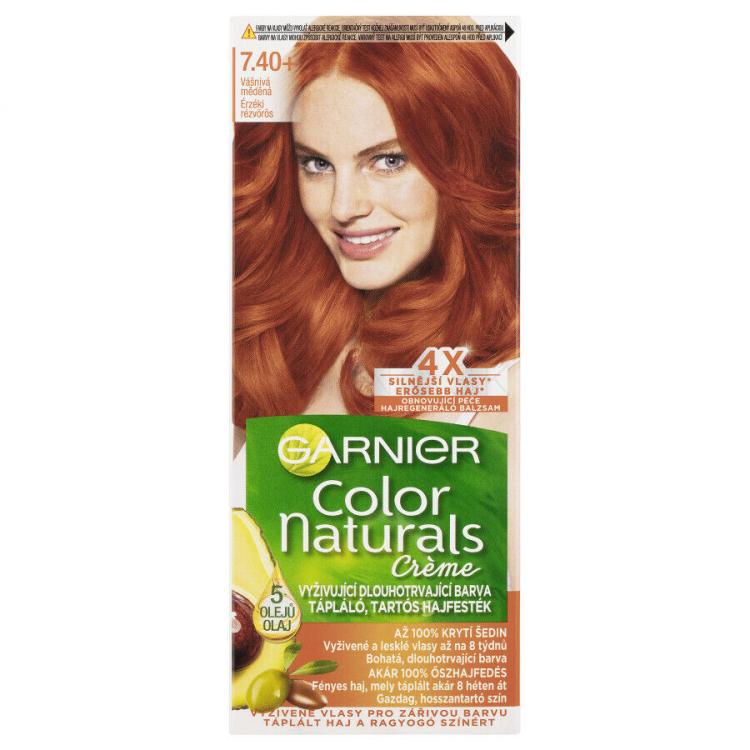 Garnier Color Naturals Créme Farba na vlasy pre ženy 40 ml Odtieň 7,40+ Copper Passion