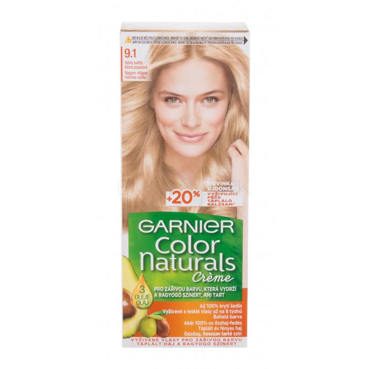 Garnier Color Naturals Créme Farba na vlasy pre ženy 40 ml Odtieň 9,1 Natural Extra Light Ash Blond