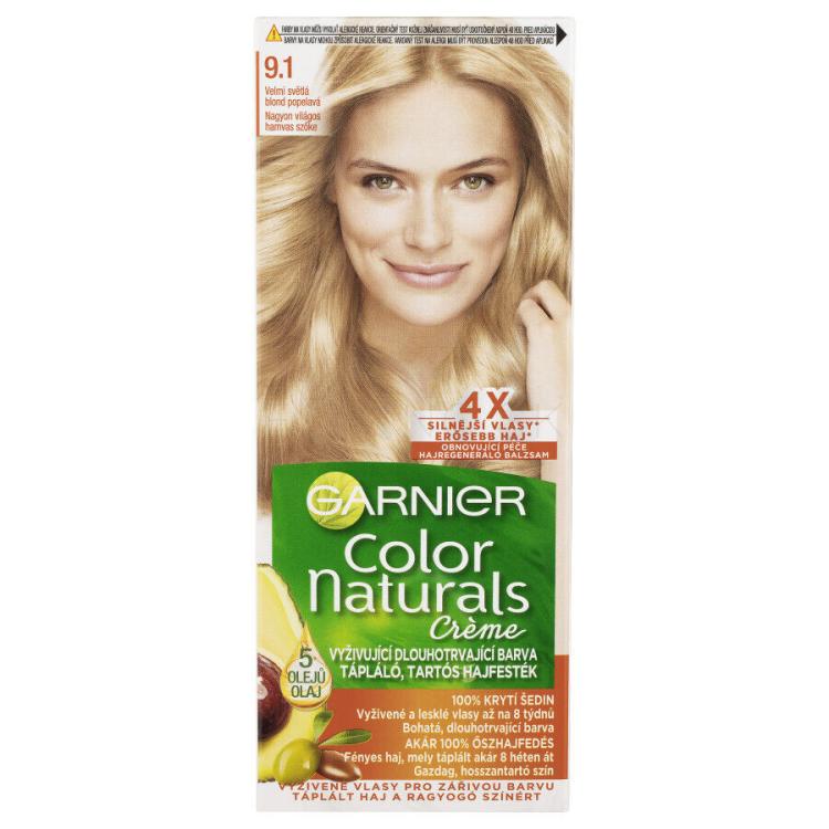 Garnier Color Naturals Créme Farba na vlasy pre ženy 40 ml Odtieň 9,1 Natural Extra Light Ash Blond