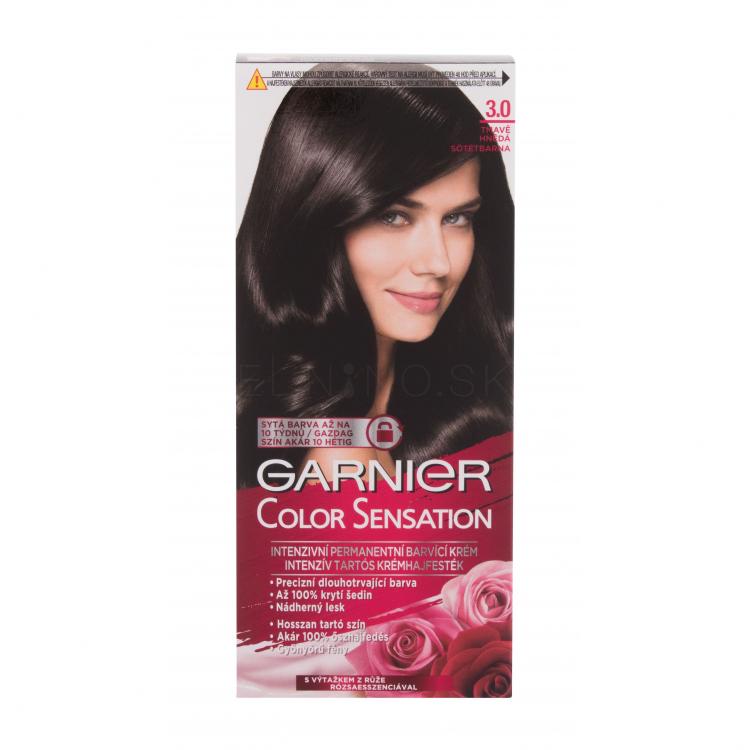 Garnier Color Sensation Farba na vlasy pre ženy 40 ml Odtieň 3,0 Prestige brown