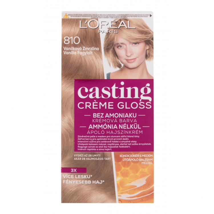 L´Oréal Paris Casting Creme Gloss Farba na vlasy pre ženy 48 ml Odtieň 810 Vanilla Icecream