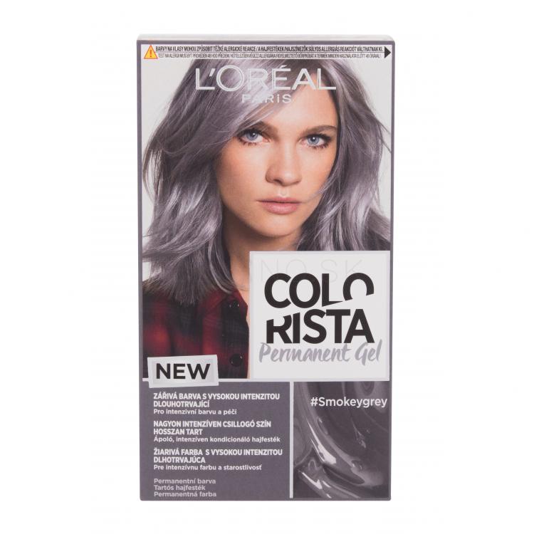 L´Oréal Paris Colorista Permanent Gel Farba na vlasy pre ženy 60 ml Odtieň Smokey Grey