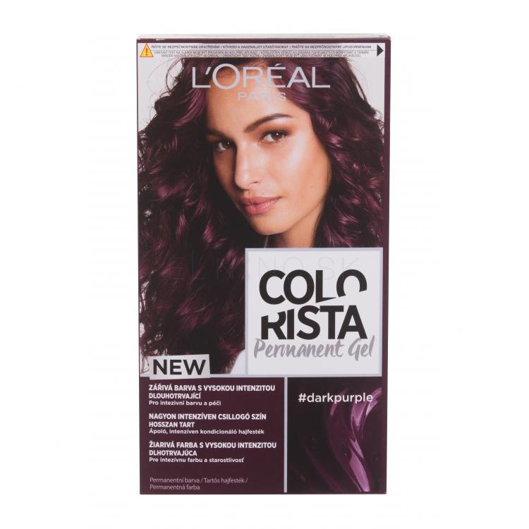 L´Oréal Paris Colorista Permanent Gel Farba na vlasy pre ženy 60 ml Odtieň Dark Purple