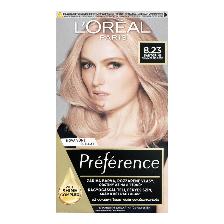 L&#039;Oréal Paris Préférence Farba na vlasy pre ženy 60 ml Odtieň 8,23 Santorini