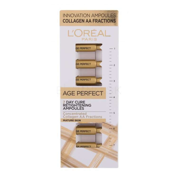 L&#039;Oréal Paris Age Perfect 7 Day Cure Retightening Ampoules Pleťové sérum pre ženy 7x1 ml